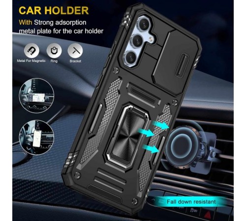 Ударостійкий чохол Camshield Army Ring для Samsung Galaxy A57 5G Чорний / Black