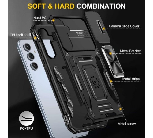 Ударостійкий чохол Camshield Army Ring для Samsung Galaxy A57 5G Чорний / Black