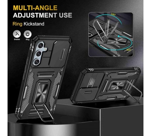 Ударостійкий чохол Camshield Army Ring для Samsung Galaxy A57 5G Чорний / Black