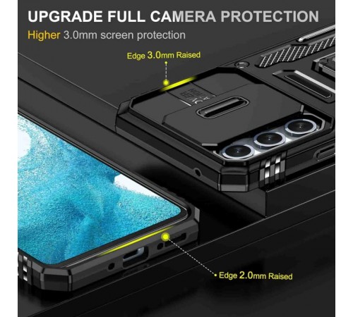 Ударостійкий чохол Camshield Army Ring для Samsung Galaxy A57 5G Чорний / Black
