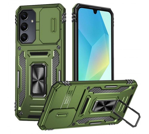 Ударостійкий чохол Camshield Army Ring для Samsung Galaxy A37 5G / A36 5G / A56 5G Оливковий / Army Green