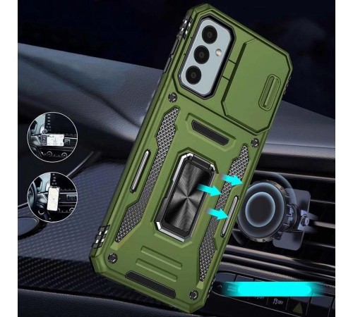 Ударостійкий чохол Camshield Army Ring для Samsung Galaxy A37 5G / A36 5G / A56 5G Оливковий / Army Green