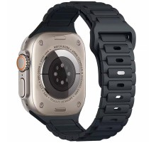 Силіконовий ремінець Defense для Apple Watch 38/40/41/42mm(ser.10) (140-190mm) Midnight Blue