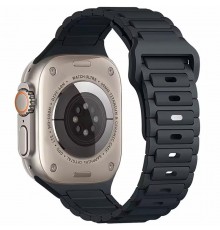 Силіконовий ремінець Defense для Apple Watch 38/40/41/42mm(ser.10) (140-190mm) Midnight Blue