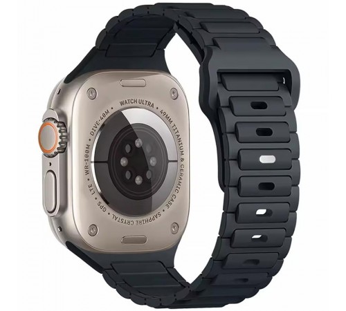 Силіконовий ремінець Defense для Apple Watch 38/40/41/42mm(ser.10) (140-190mm) Midnight Blue