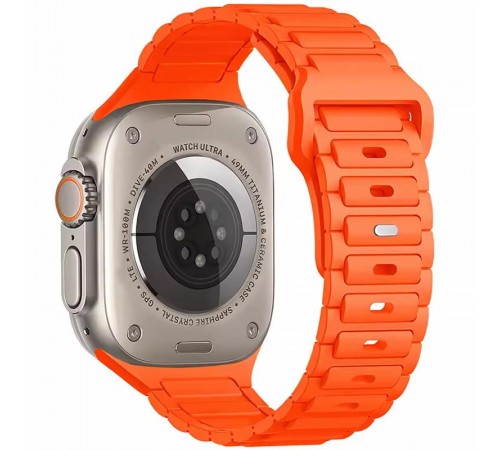 Силіконовий ремінець Defense для Apple Watch 38/40/41/42mm(ser.10) (140-190mm) Orange