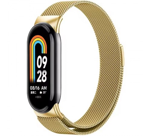 Ремінець Milanese Loop New Design для Xiaomi Mi Band 8/9/10 Gold