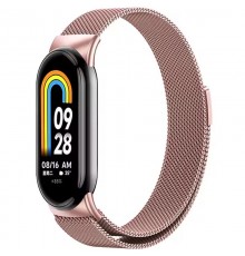 Ремінець Milanese Loop New Design для Xiaomi Mi Band 8/9/10 Rose Pink
