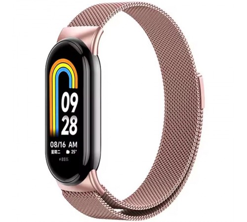 Ремінець Milanese Loop New Design для Xiaomi Mi Band 8/9/10 Rose Pink