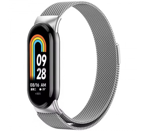 Ремінець Milanese Loop New Design для Xiaomi Mi Band 8/9/10 Silver