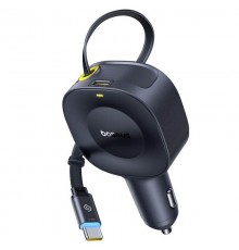 АЗП Baseus PrimeTrip VR2 45W with retractable cable (2USB-C) (C02069) Cosmic Black