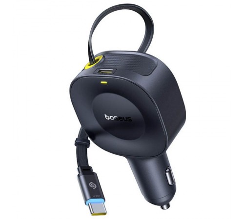 АЗП Baseus PrimeTrip VR2 45W with retractable cable (2USB-C) (C02069) Cosmic Black