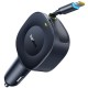 АЗП Baseus PrimeTrip VR2 45W with retractable cable (2USB-C) (C02069) Cosmic Black