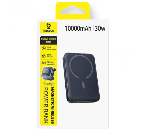 Портативний ЗП Power Bank Baseus EnerFill FM11 30W з БЗП 10000mAh (E00287) Cosmic Black