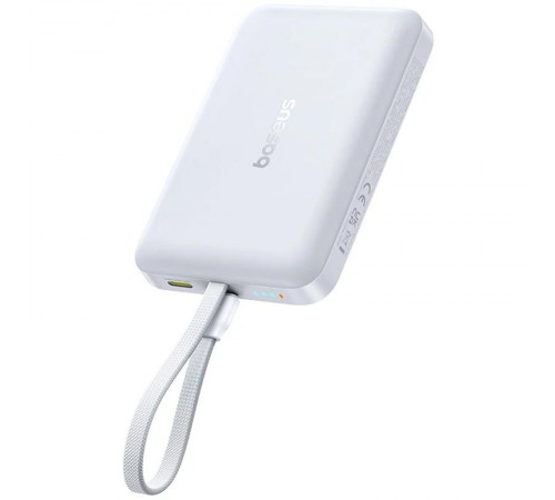 Портативний ЗП Power Bank Baseus EnerFill FM11 30W з БЗП with cable 10000mAh (E00289) Moon White