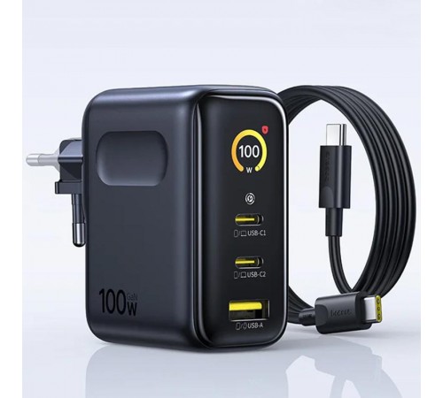 МЗП Baseus PicoGo AE21 Fast Charger 100W (1USB-A/2C) + кабель Type-C to Type-C (E0121B) Cosmic Black