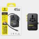 Мережевий універсальний перехідник Baseus AG11 45W with retractable cable (2USB-A/1C/1Socket) (E0307F) Cosmic Black