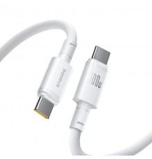 Дата кабель Baseus New Braided Type-C to Type-C 100W (1m) (E0426) Moon White