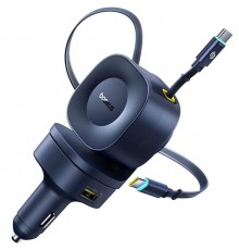 АЗП Baseus PrimeTrip VR2 Max PD100W+QC3.0 with retractable cable (1USB-A/3C) (C02066) Cosmic Black