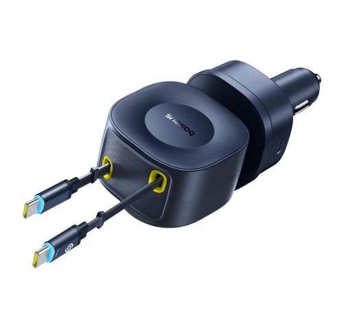 АЗП Baseus PrimeTrip VR2 Max PD100W+QC3.0 with retractable cable (1USB-A/3C) (C02066) Cosmic Black