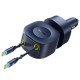 АЗП Baseus PrimeTrip VR2 Max PD100W+QC3.0 with retractable cable (1USB-A/3C) (C02066) Cosmic Black