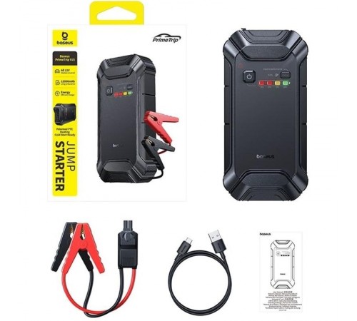 Пусковий пристрій (бустер) для автомобіля Baseus PrimeTrip VJ1 Jump Starter 12000 mAh (C01194) Black