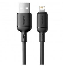 Дата кабель Baseus Foamed Silicone USB to Lightning 2.4A (1m) (E04269) Cosmic Black
