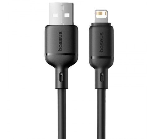 Дата кабель Baseus Foamed Silicone USB to Lightning 2.4A (1m) (E04269) Cosmic Black