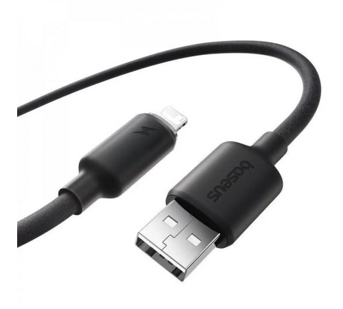 Дата кабель Baseus Foamed Silicone USB to Lightning 2.4A (1m) (E04269) Cosmic Black