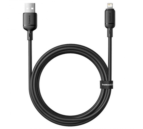 Дата кабель Baseus Foamed Silicone USB to Lightning 2.4A (1m) (E04269) Cosmic Black