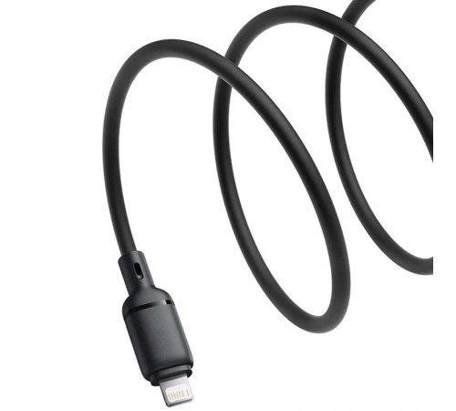 Дата кабель Baseus Foamed Silicone USB to Lightning 2.4A (1m) (E04269) Cosmic Black