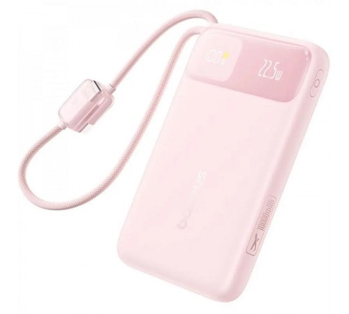Портативний ЗП Power Bank Baseus EnerFill FC11 PD22.5W with cable 10000 mAh (E0027R) Baby Pink