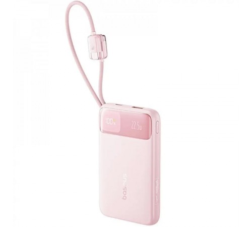 Портативний ЗП Power Bank Baseus EnerFill FC11 PD22.5W with cable 10000 mAh (E0027R) Baby Pink