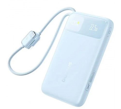Портативний ЗП Power Bank Baseus EnerFill FC11 PD22.5W with cable 10000 mAh (E0027R) Galaxy Blue
