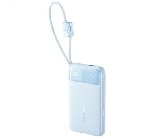 Портативний ЗП Power Bank Baseus EnerFill FC11 PD22.5W with cable 10000 mAh (E0027R) Galaxy Blue
