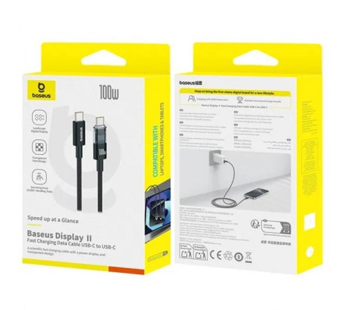 Дата кабель Baseus Display 2 Type-C to Type-C 100W (1m) (P10382702) Cosmic Black