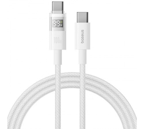 Дата кабель Baseus Display 2 Type-C to Type-C 100W (1m) (P10382702) Moon White
