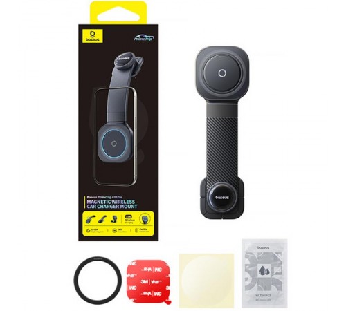 Автотримач з БЗП Baseus PrimeTrip C03 Pro Magnetic Wireless Charging (C0013A) Cosmic Black