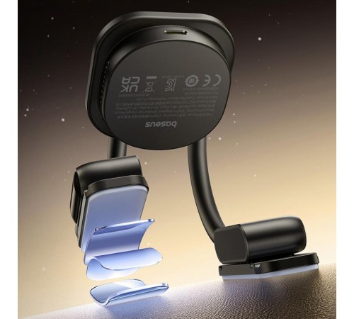 Автотримач з БЗП Baseus PrimeTrip C03s Pro Magnetic Wireless Charging (C0013B) Cosmic Black