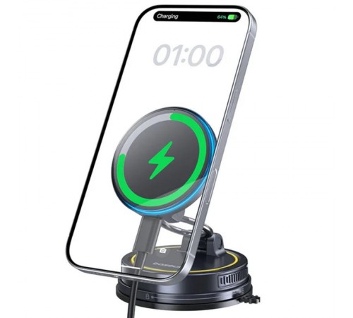 Автотримач з БЗП Baseus PrimeTrip VC2 Flex Pro Magnetic Wireless Charging (C0013F) Cosmic Black