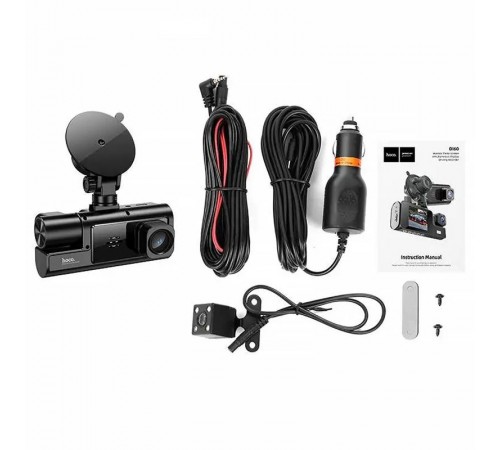 Відеореєстратор Hoco DI60 2-inch display with rear camera (1280+720P) Black