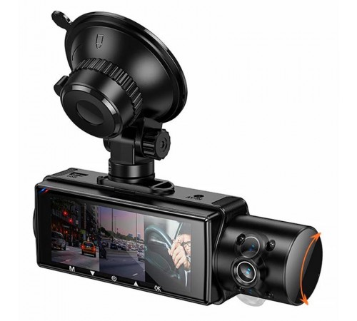 Відеореєстратор Hoco DI61 3.16-inch display with rear camera (1280+720P) Black