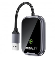 Адаптер Acefast QC1 car wireless CarPlay Gray