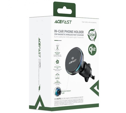 Автотримач з БЗП Acefast D61 Magnetic Wireless Charging 15W Gray