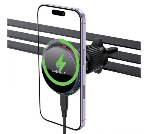Автотримач з БЗП Acefast D61 Magnetic Wireless Charging 15W Gray