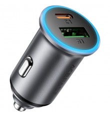 АЗП Acefast B15 PD20W+QC3.0 total 65W (1USB-A/1C) Gray