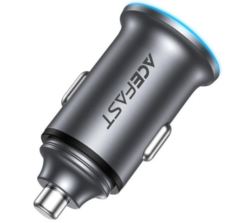 АЗП Acefast B15 PD20W+QC3.0 total 65W (1USB-A/1C) Gray