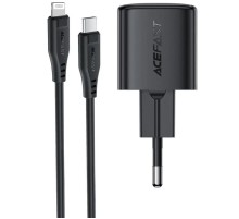МЗП Acefast A118 PD30W GaN (1USB-C) + кабель Type-C to Lightning Black