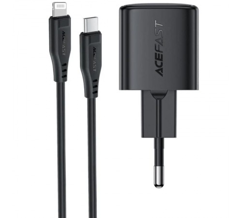 МЗП Acefast A118 PD30W GaN (1USB-C) + кабель Type-C to Lightning Black