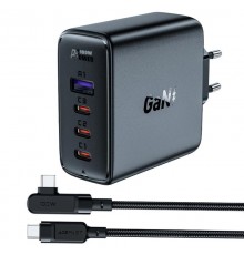 МЗП Acefast A37 PD100W+QC3.0  GaN (1USB-A/3C) + кабель Type-C to Type-C 2m Black